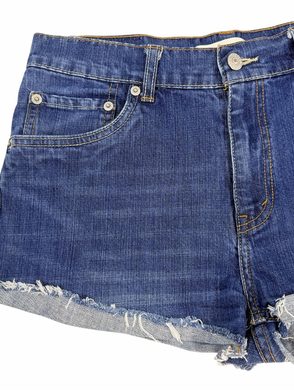 Levi's 541 Athletic Fit Cut Off Denim Mini Shorts Size 20 Reg/Waist 30 - Picture 2 of 10